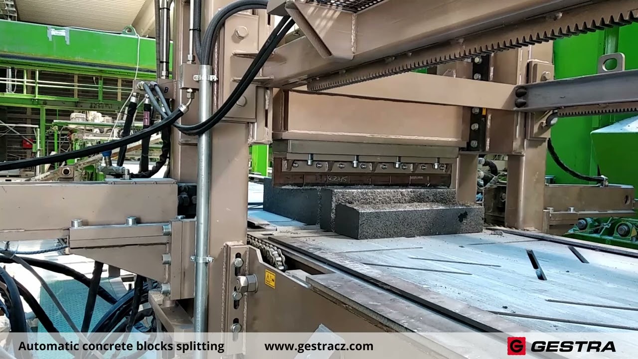 Automatic concrete blocks splitting | SLB line by GESTRA
