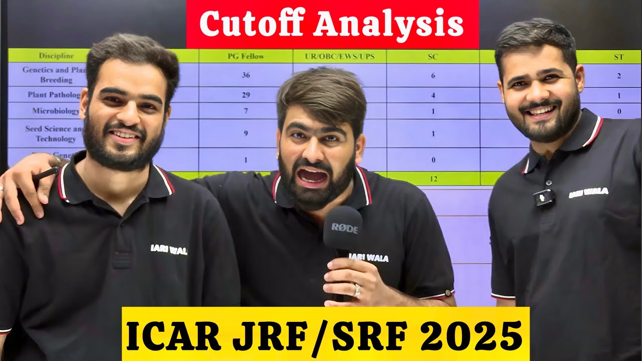 CUTOFF | Safe Score ? | ICAR JRF/SRF 2025 🚨🚨