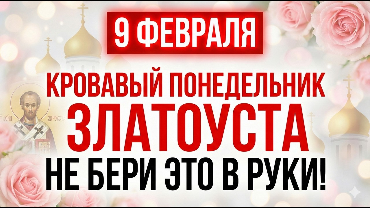 9 февраля Иоанн Златоуст. Что нельзя делать. Народные обряды и важные приметы