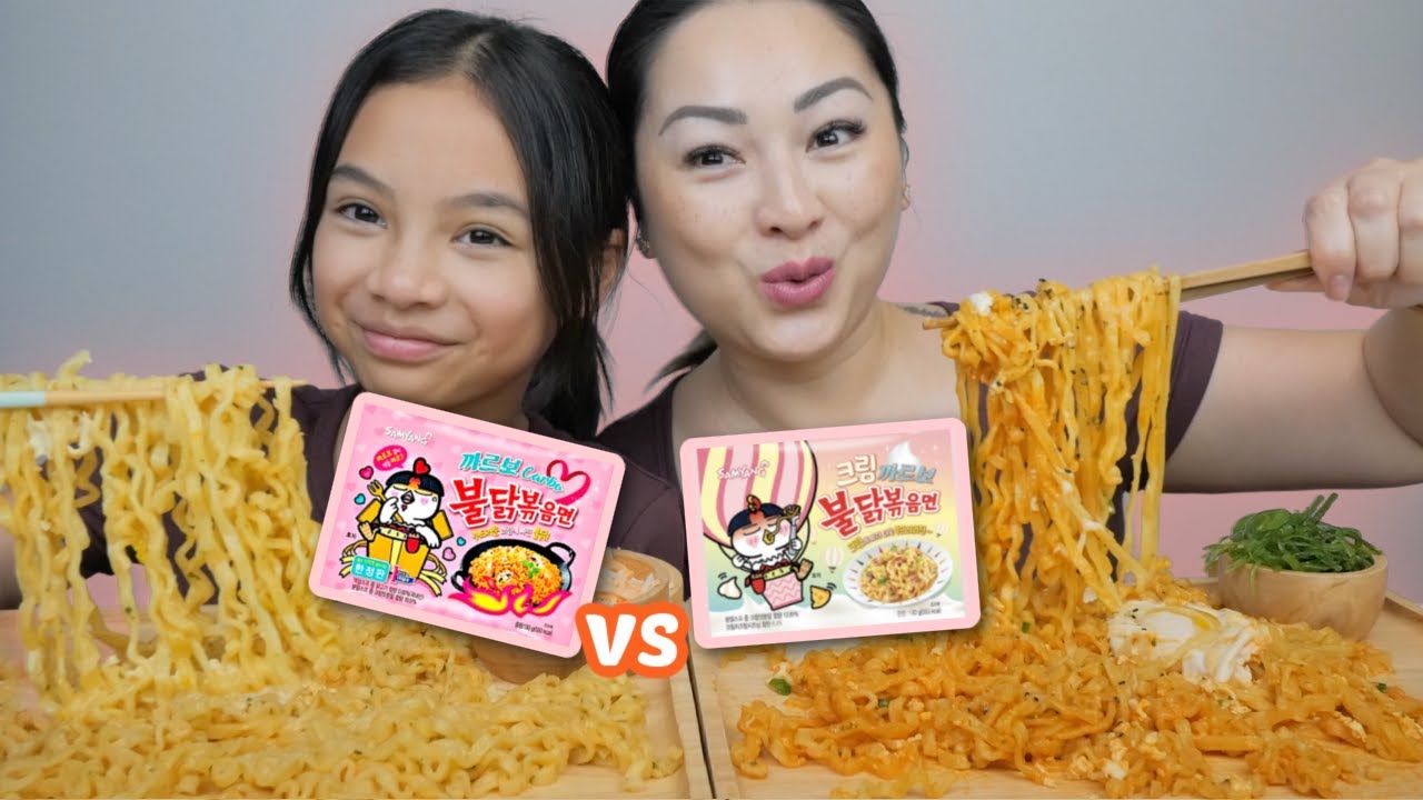 Q&A TIME! With Samyang Spicy Carbonara Vs. Spicy Cream Carbonara | Sissi&Emma