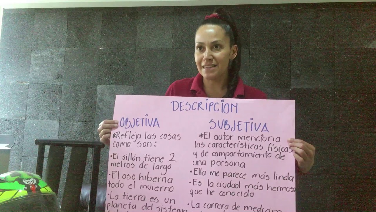 Español 5 Descripciones objetivas y subjetivas