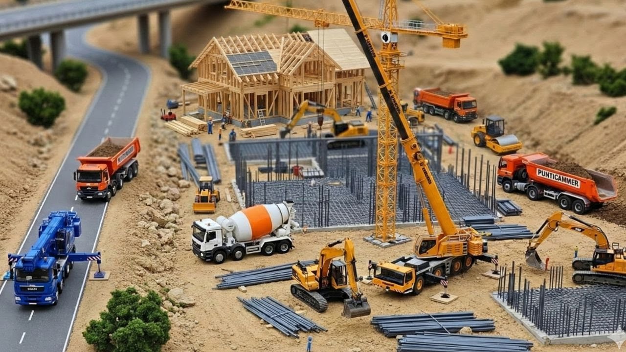 DIY Mini Truck Builds Strong Cement Bridge | Creative Engineering Construction Project : RC song