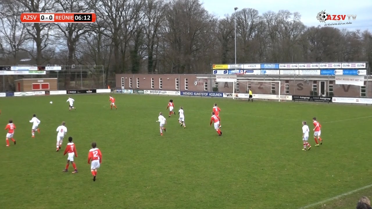 Samenvatting AZSV JO13-1 vs Reünie JO13-1 (04-03-2017)