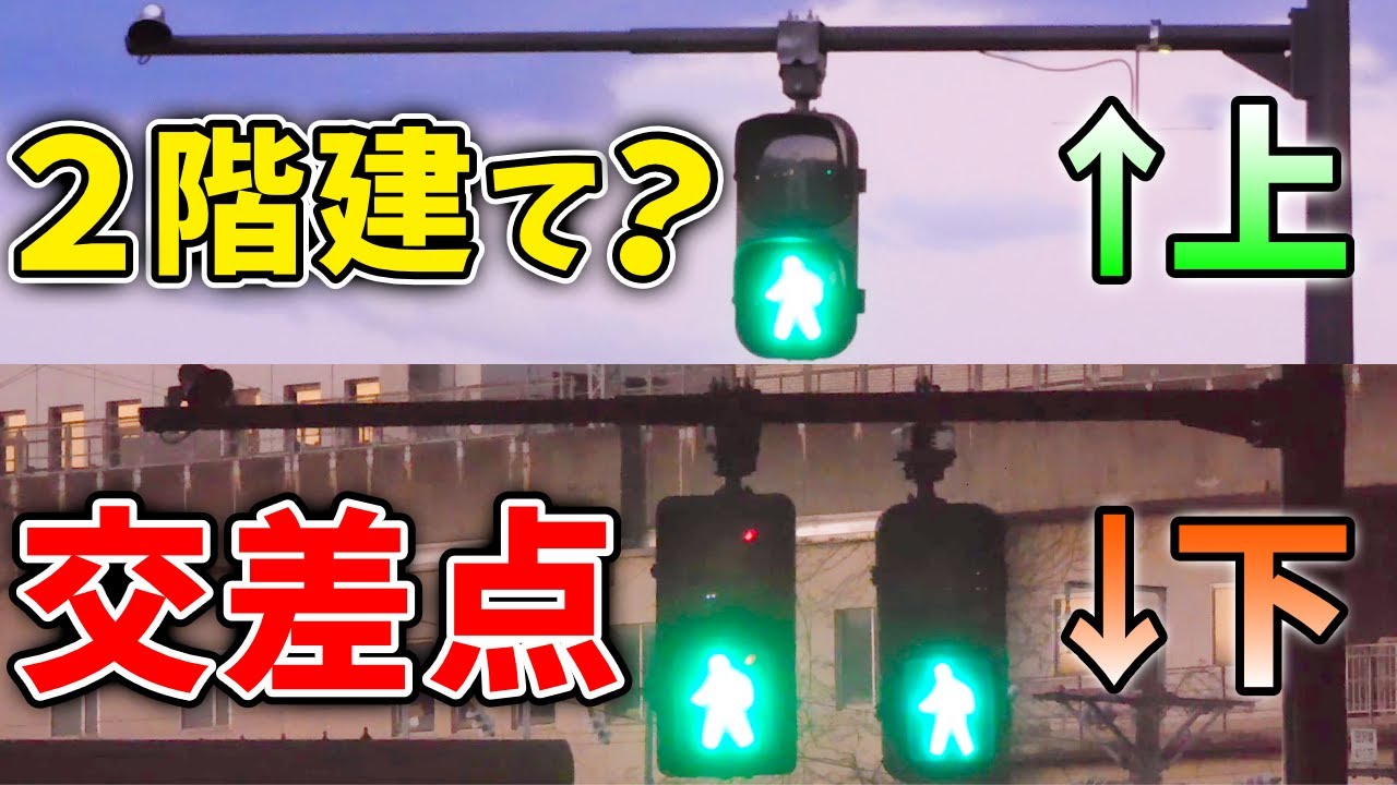 【信号機】上下二重奏の信号機！？岩手県盛岡市盛岡駅西口バスターミナル前交差点(Traffic Light with Sound in Japan)