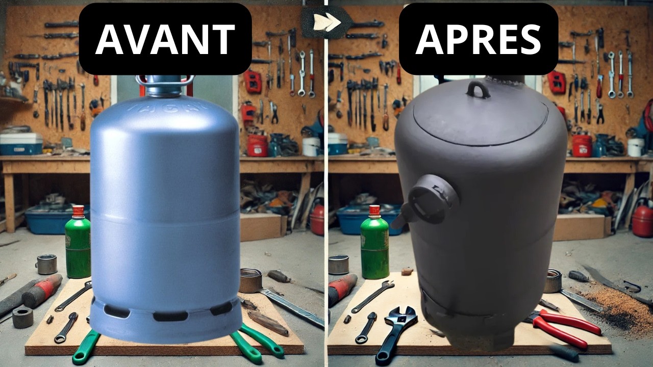 Fabriquer un poêle à bois avec deux bouteilles de gaz