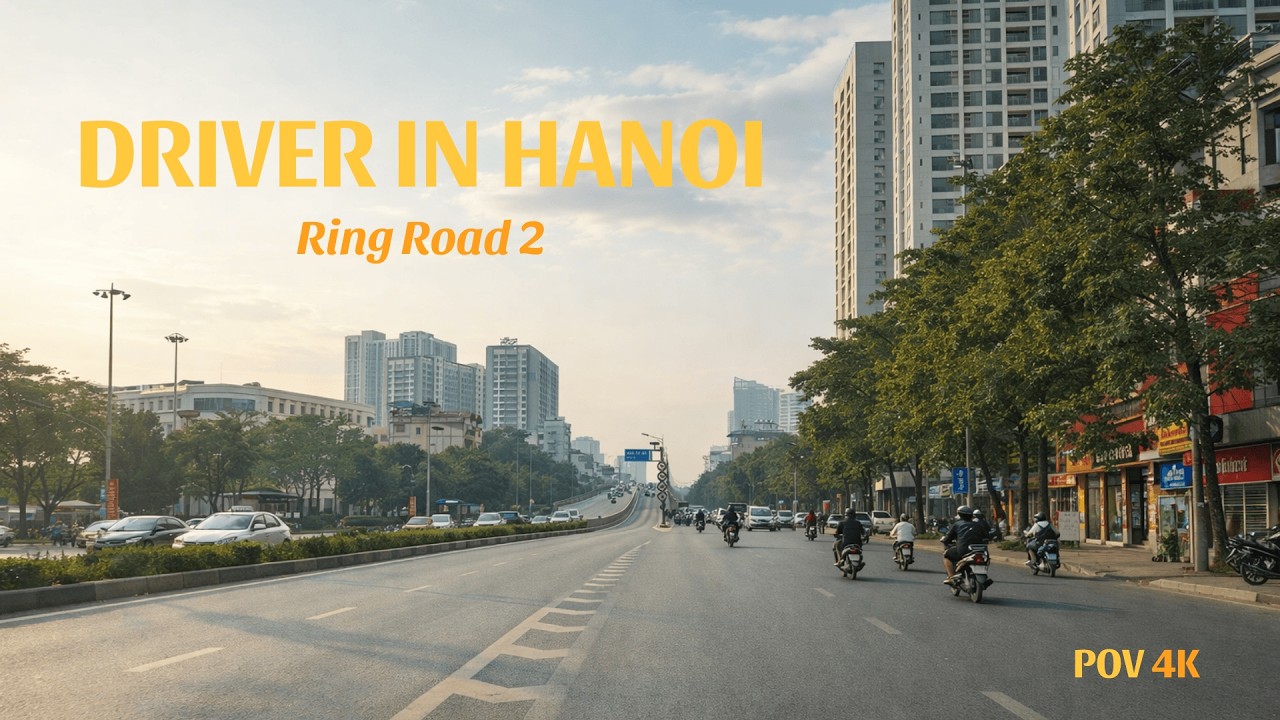 Morning Drive in Hanoi, Vietnam | Hanoi Port to Ring Road 2 | POV 4K | Calm Urban Flow