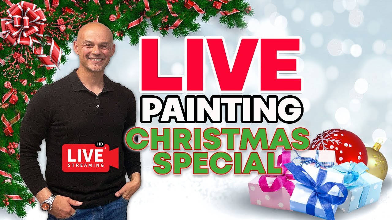 ABSTRACT PAINTINGS created LIVE on air - Christmas Special!!