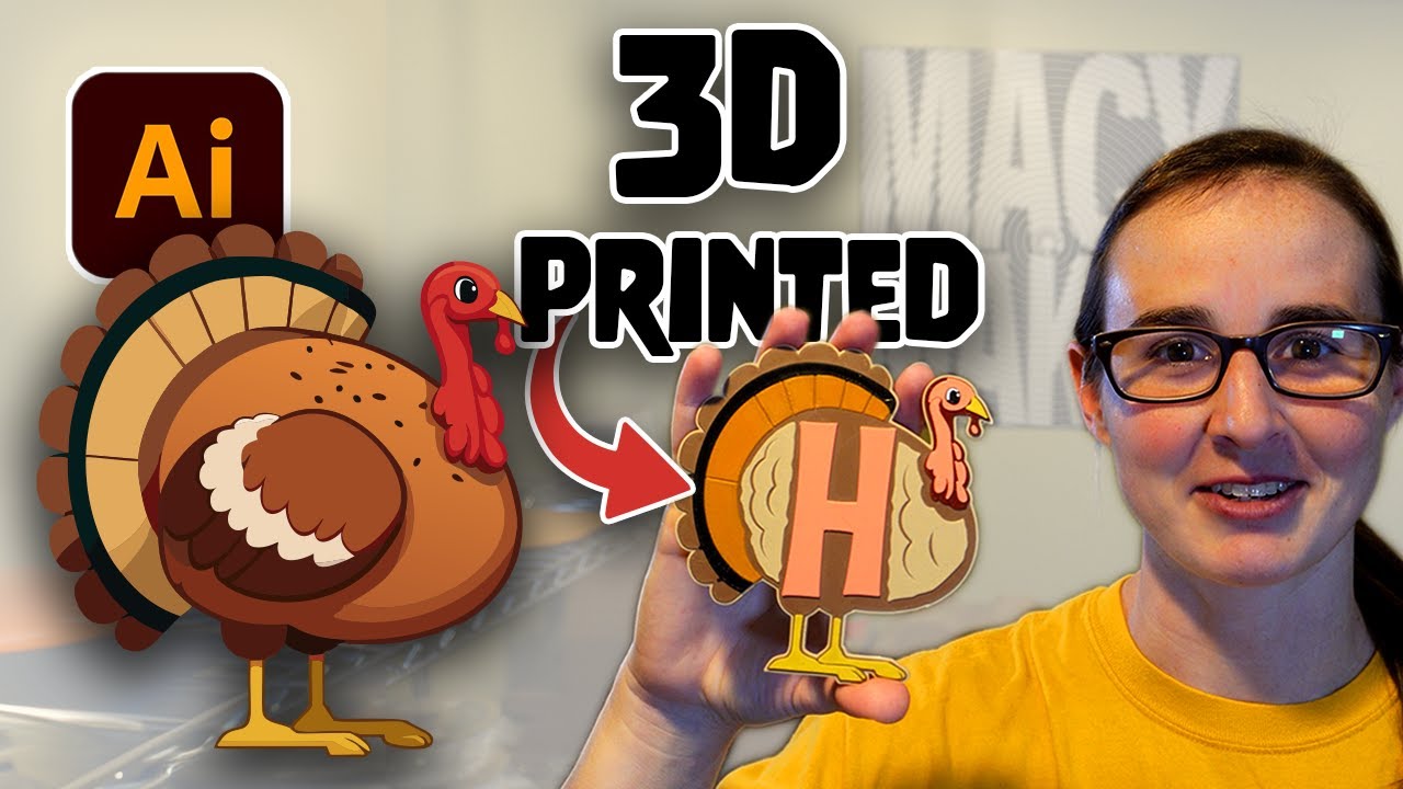 Using Adobe AI Art for 3d Printing - Making Thanksgiving Decorations