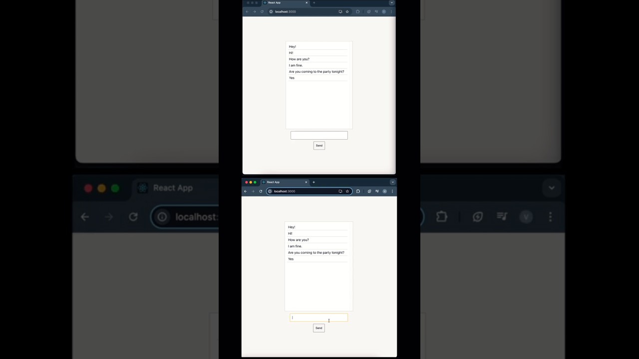 💬&nbsp;Build a Real-Time Chat App in 1 Minute! 🚀 WebSockets & React Tutorial #react #nodejs #shorts