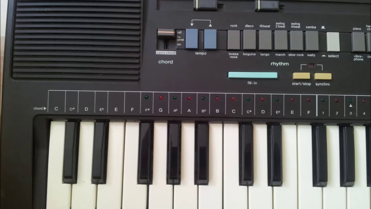 Casio, Casiotone, MT-88, Vintage mini Keyboard, Analog Drums