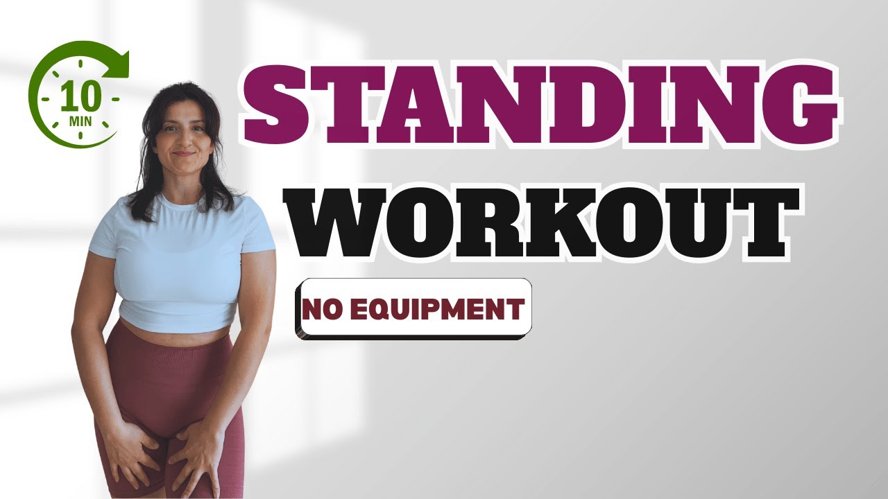 10 MIN FULL BODY HIIT - All standing, No equipment, No Repeats, Workout At Home