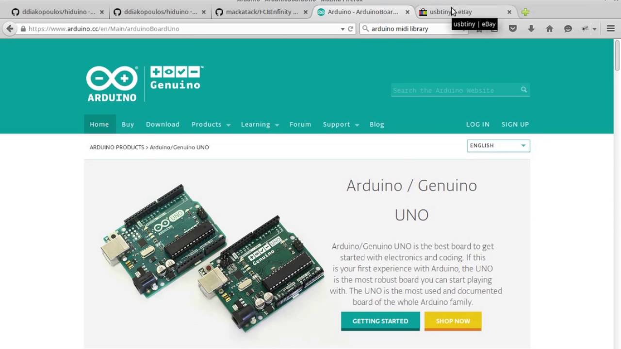 Arduino UNO or MEGA USB MIDI