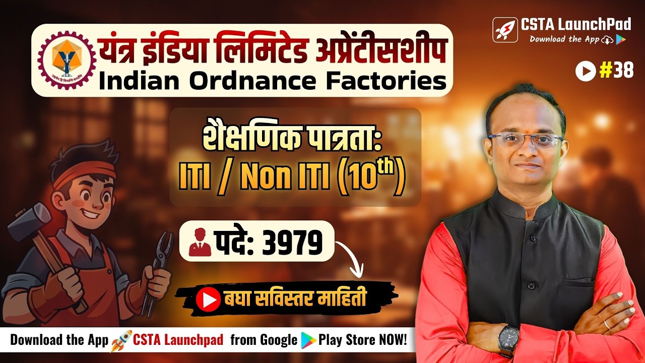 Yantra India Limited Apprentice Recruitment 2026 | 3979 Vacancies | ITI & 10th | Ordnance Factory