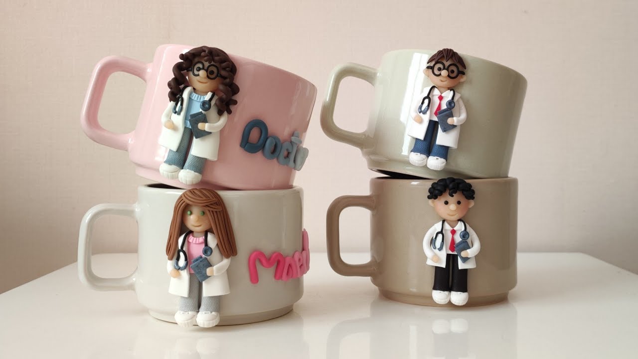How to make a doctor doll with polymer clay | #polymerclay #clay