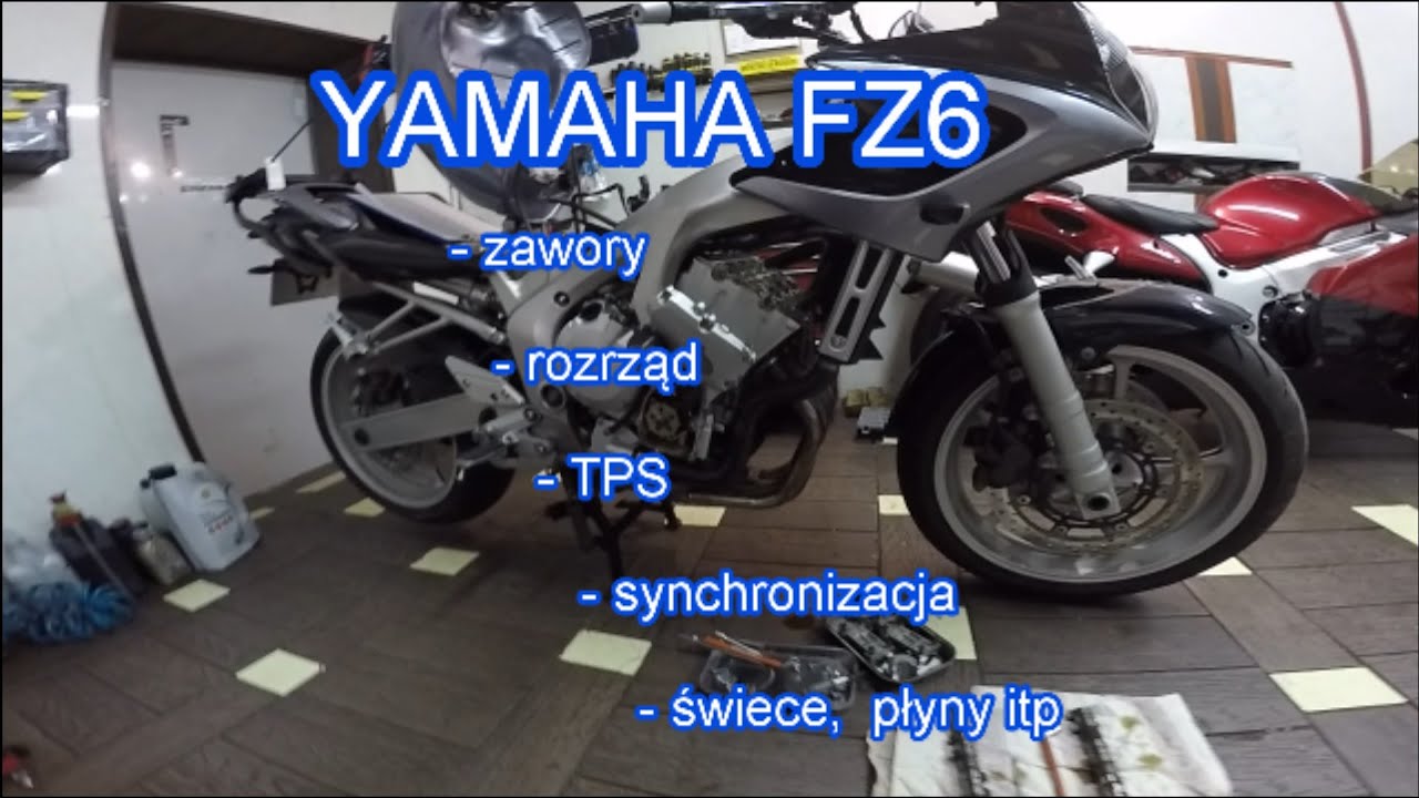 YAMAHA FZ6 FAZER na serwisie (cz.2) - zawory, rozrząd, synchro, TPS itd. Chyba się udało 😉
