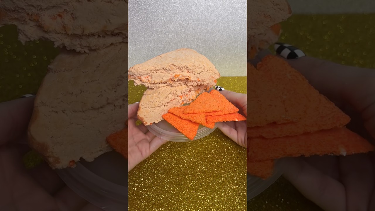 Slime Life grilled cheese sandwich & Nachos 🥪 #asmrshorts #slimelife #asmrslime #toyunboxing