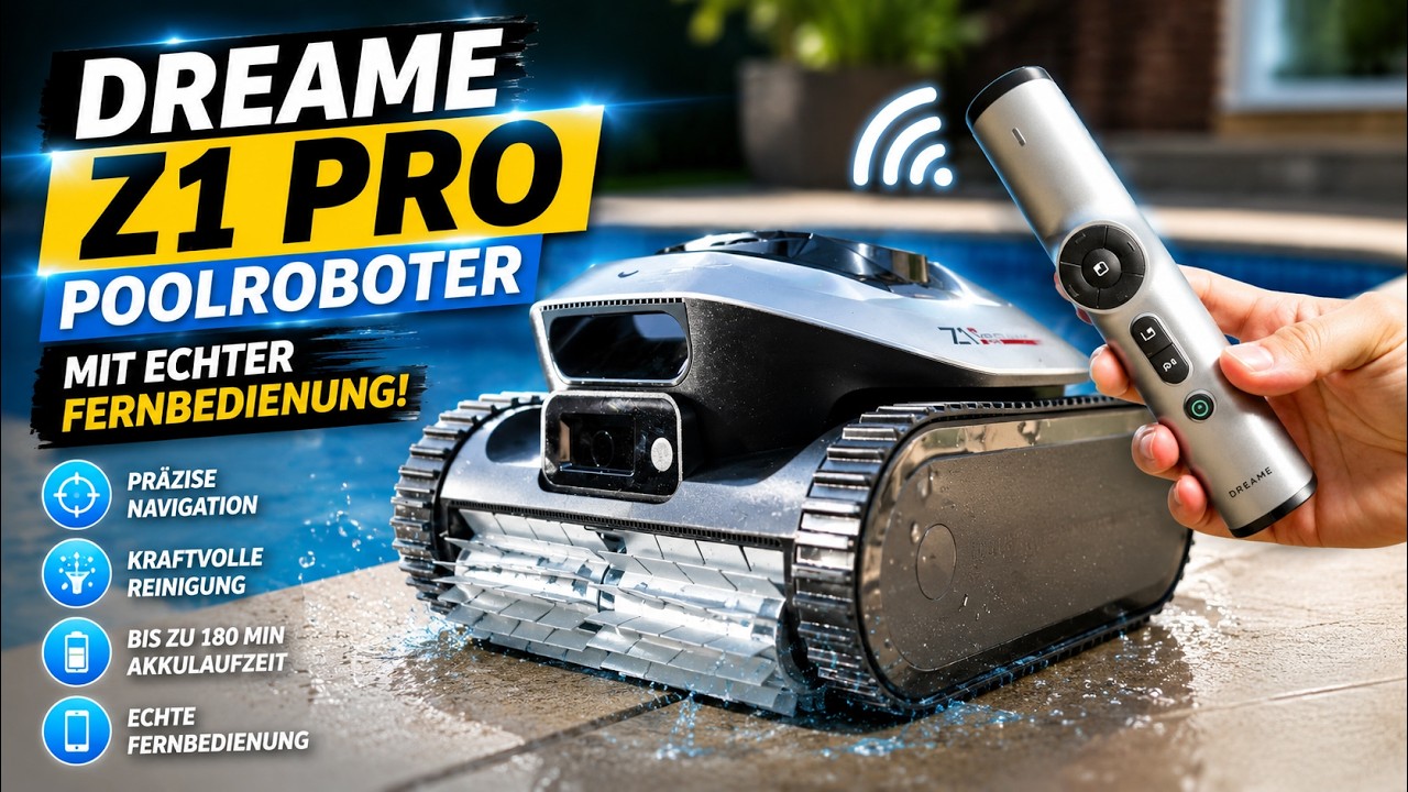 𝘿𝙧𝙚𝙖𝙢𝙚 𝙕𝟭 𝙋𝙧𝙤💧Poolroboter mit Fernbedienung & KI-Navigation im Test! Pro oder NoGo?