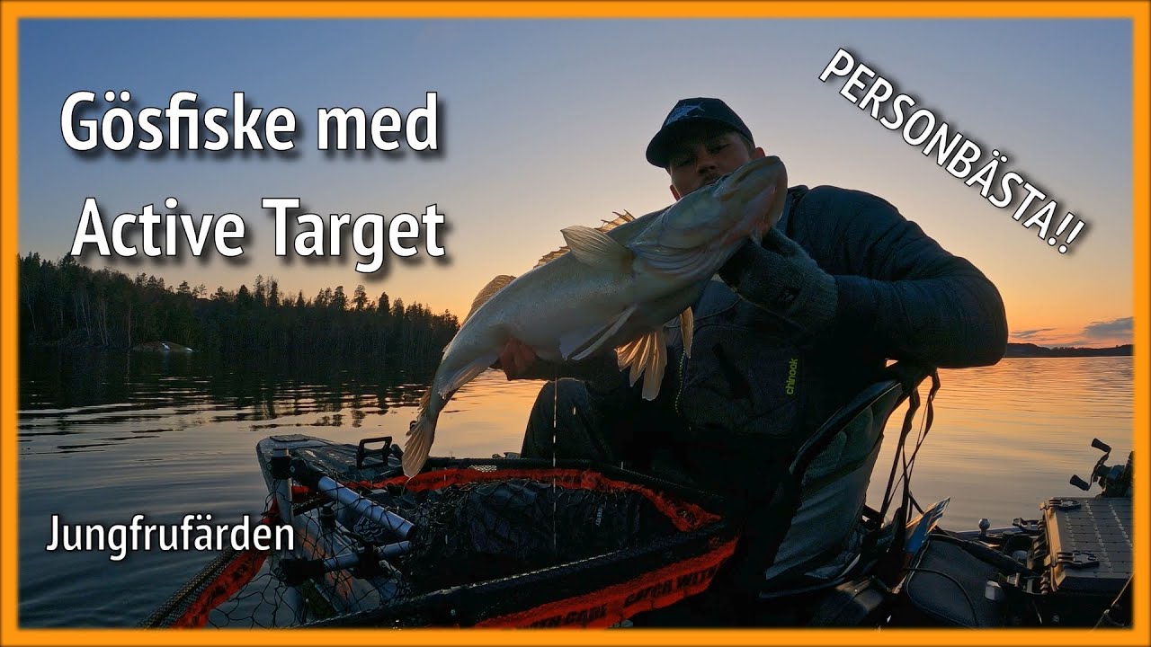Gösfiske med Active Target - Första Kajakfisket!!