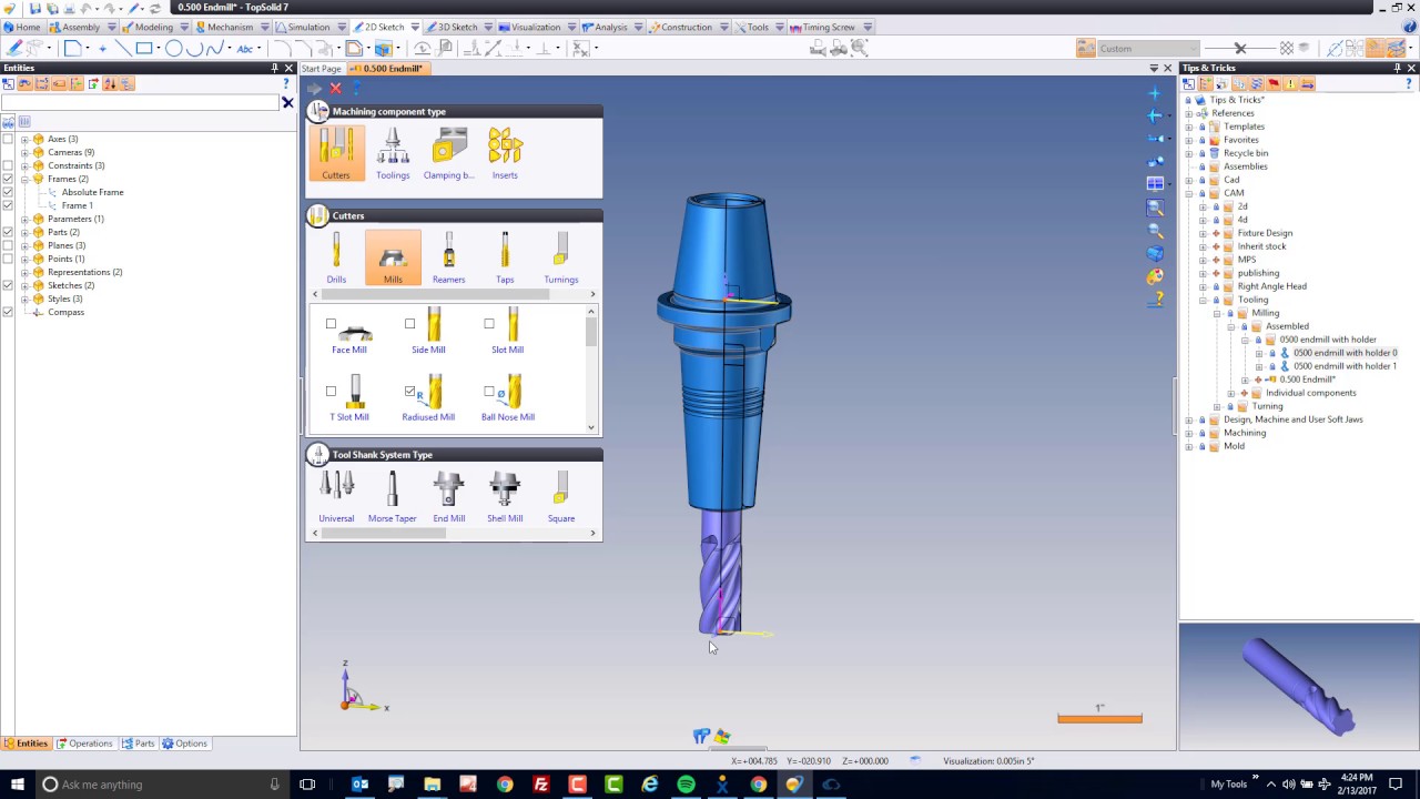 TopSolid 7 — Определение инструмента из сборки