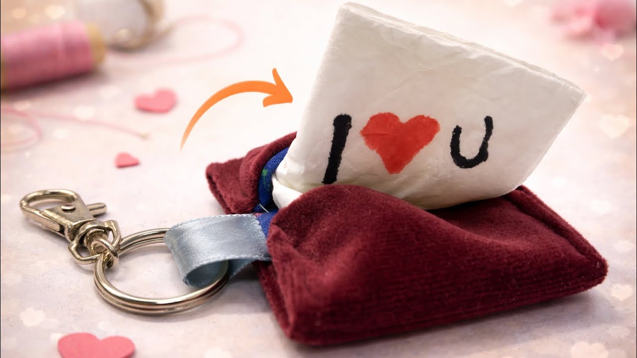 Mini Tissue Keychain | Token of Appreciation | 5 Minute Sewing Project