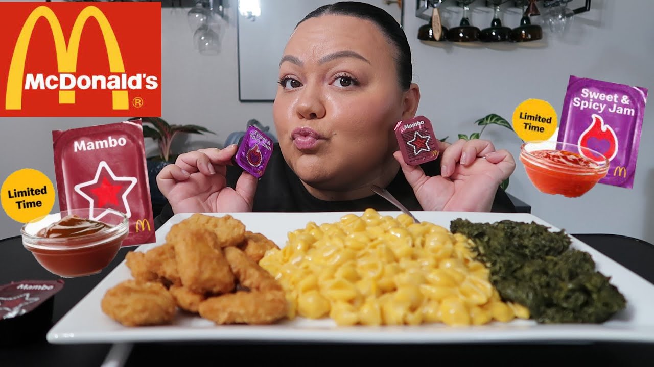 Trying McDonalds New Sauces Chicken Nuggets & Velveeta Shells & Cheese