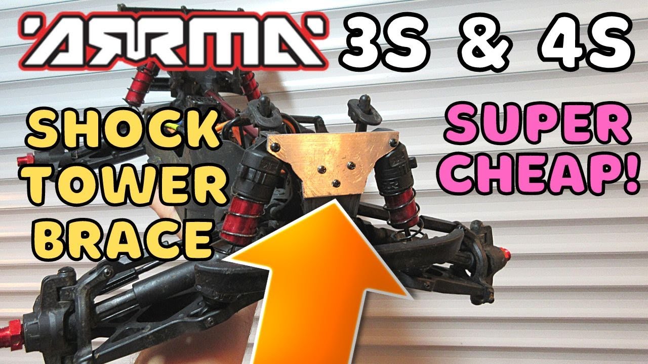 Arrma 3s & 4s Shock Tower Brace. Super cheap DIY upgrade