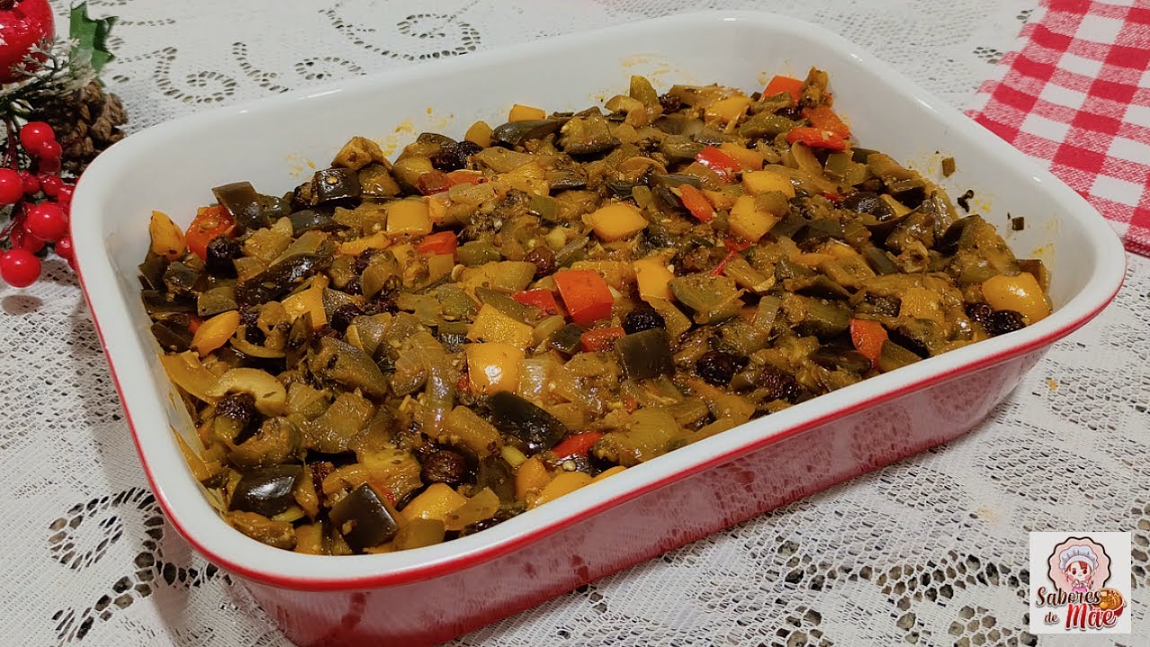 CAPONATA DE BERINJELA RÁPIDA E SEM FORNO / RECEITA DE NATAL