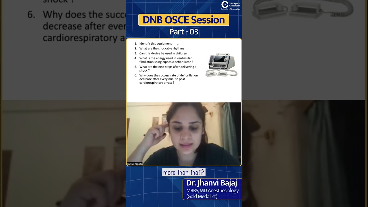 DNB OSCE Discussion by Dr. Jhanvi Bajaj | Part - 3 | Conceptual Anesthesia