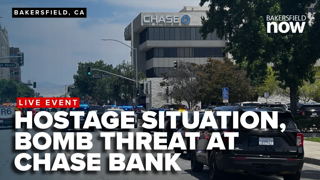 Police negotiate in hostage situation at Chase Bank amid bomb threat in downtown Bakersfield