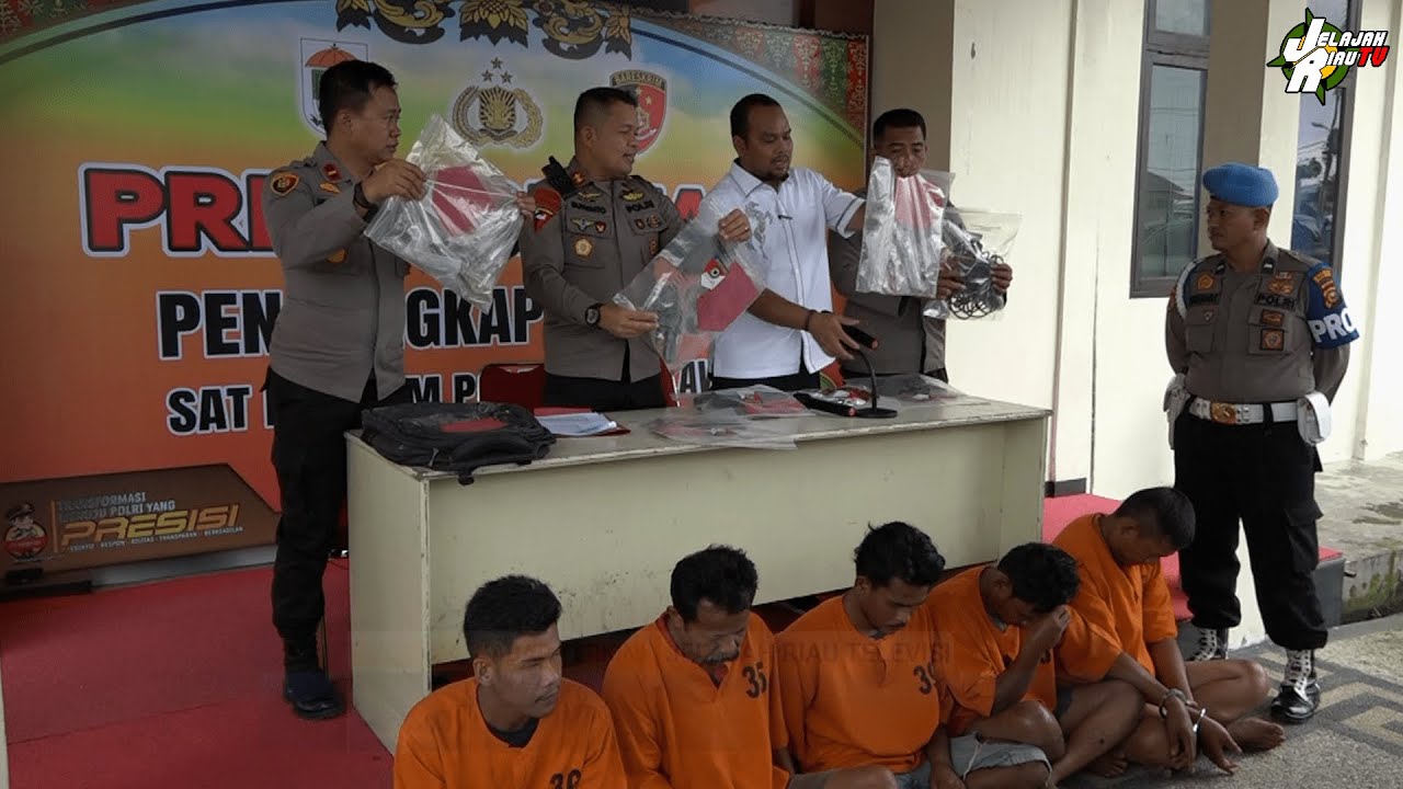 POLRES PELALAWAN BERHASIL CIDUK KAWANAN PERAMPOK SPESIALIS ALAT BERAT