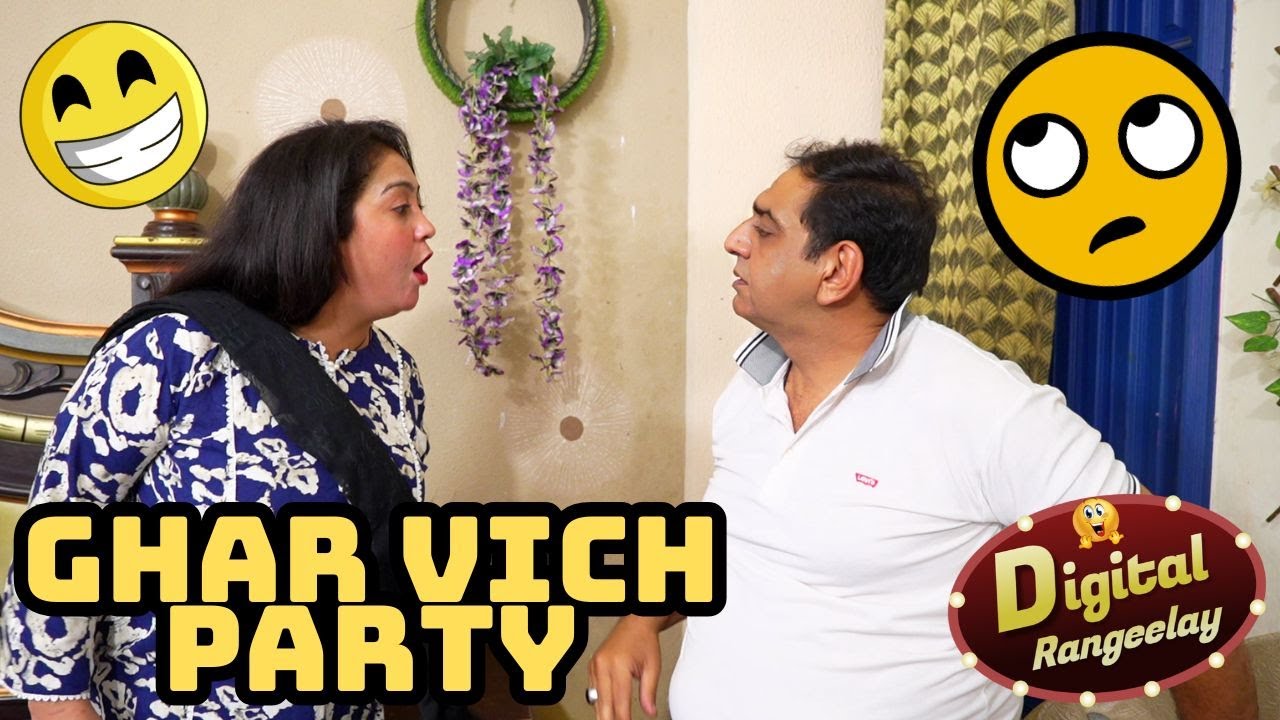 Ghar Vich Party | Digital Rangeelay | Standup Comedy | Shary Khan | Kiran jutt