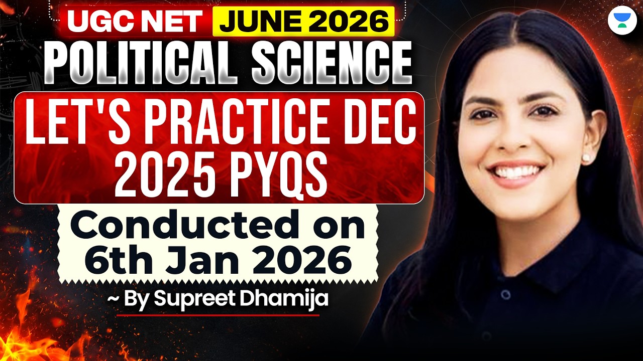 UGC NET Political Science 2026 Paper 2 Marathon | 6th Jan 2026 Shift PYQs Practice | Supreet Mam