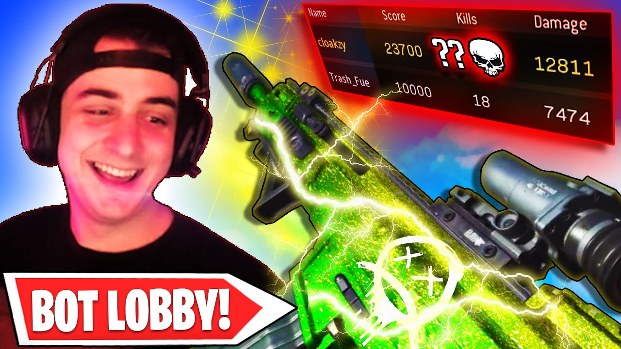 Cloakzy & Tfue Vs. BOT Warzone Lobby...