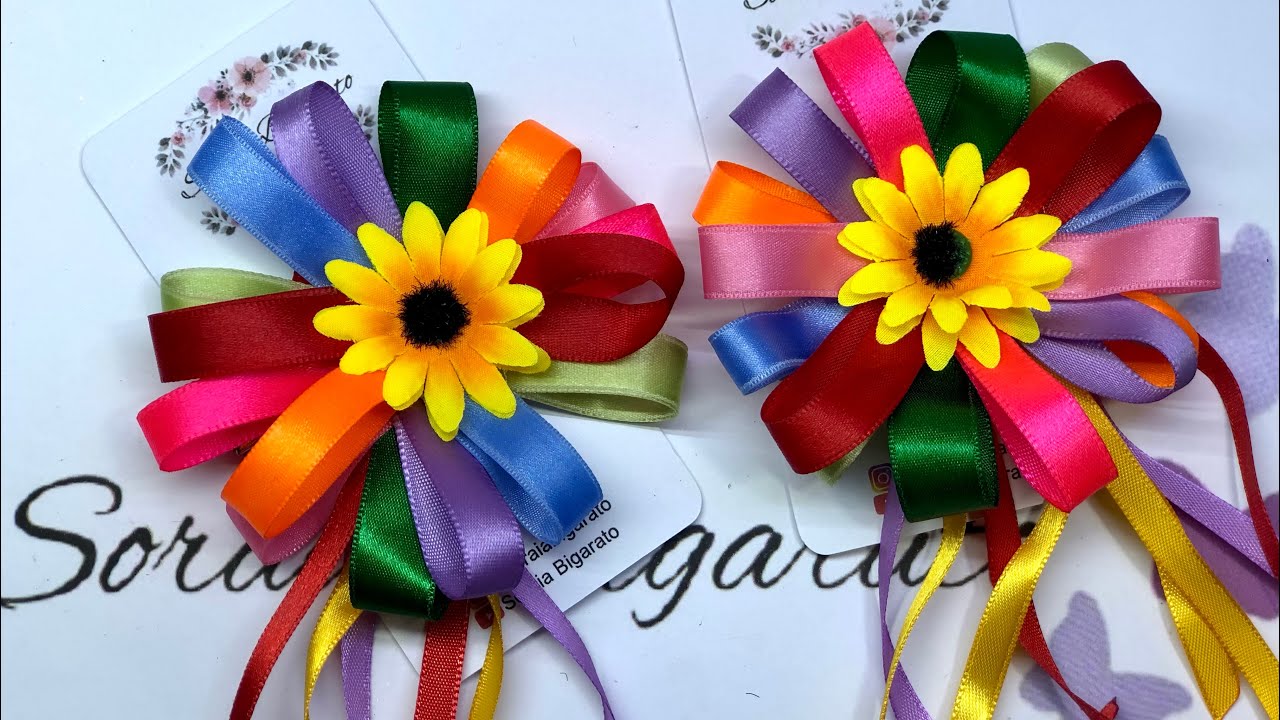 Faça um Laço de festa Junina feito com Fita de Cetim . Super Lucrativo . Fácil de Fazer 🎀🎀✅