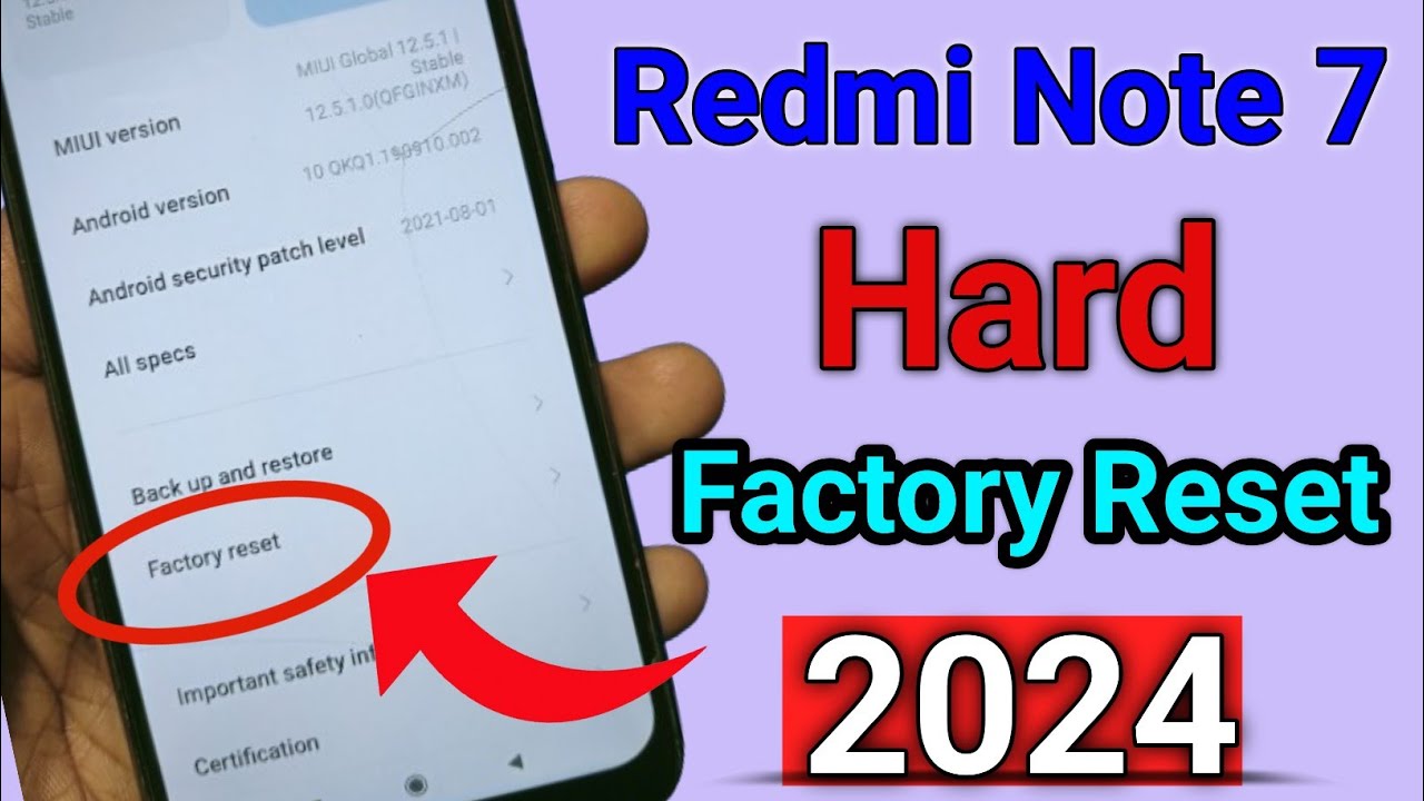 How To Factory Reset On Redmi Note 7 || Redmi Phone Reset Kaise kare 2024 ||