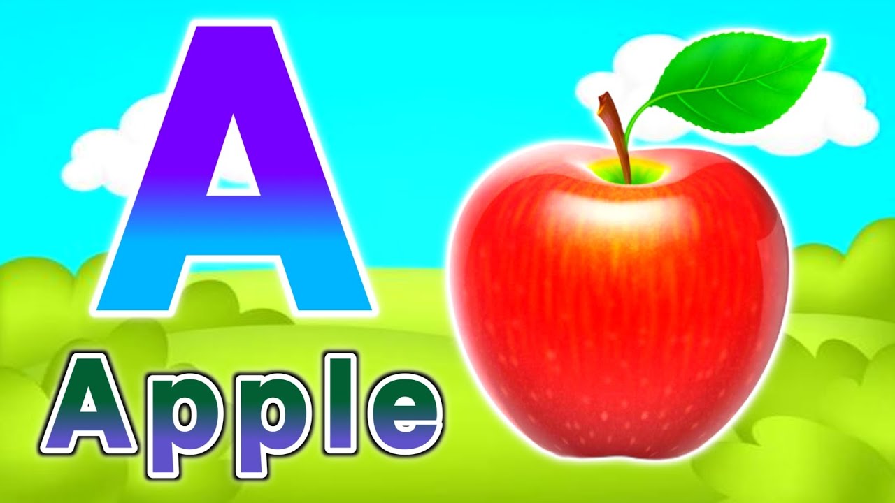 Phonics Song with TWO Words - A For Apple - ABC Alphabet Songs with Sounds for Children