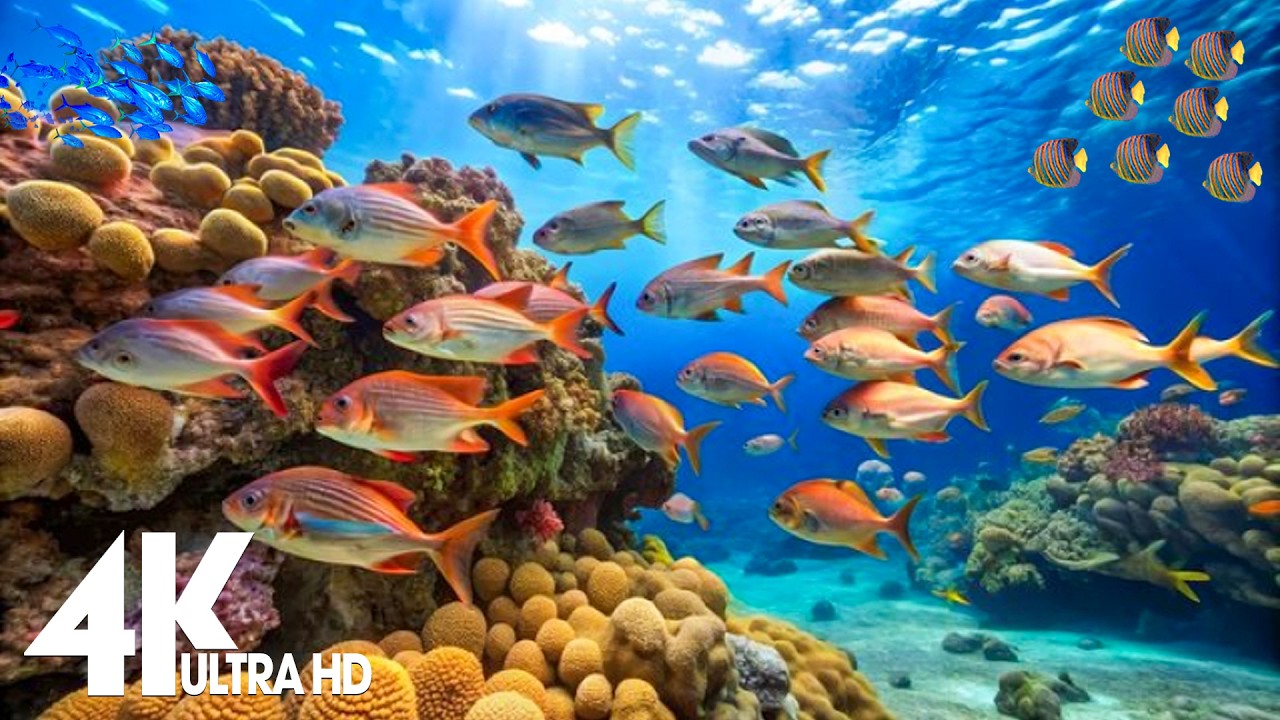 Underwater Wonders 4K - Dive Into the Best Aquarium & Explore Sea Animals in The Best 4K ULTRA HD