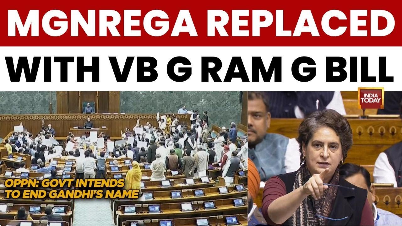 Rajya Sabha Passes VVG Ranji Bill Amid Opposition Protests Over Funding & Gandhi Name Removal