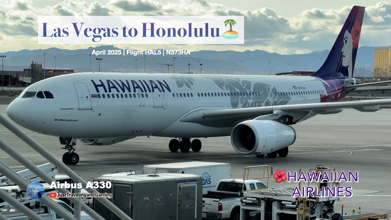 [4K] Flying 🌺 Hawaiian Airlines A330 | Las Vegas to Honolulu In- Flight Experience | April 2025.