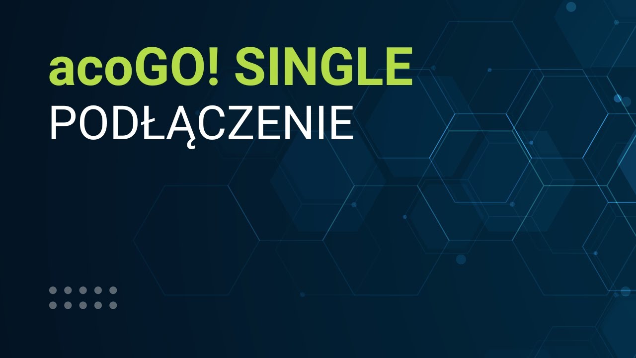 acoGO! Single instrukcja - część 1 - podłączenie