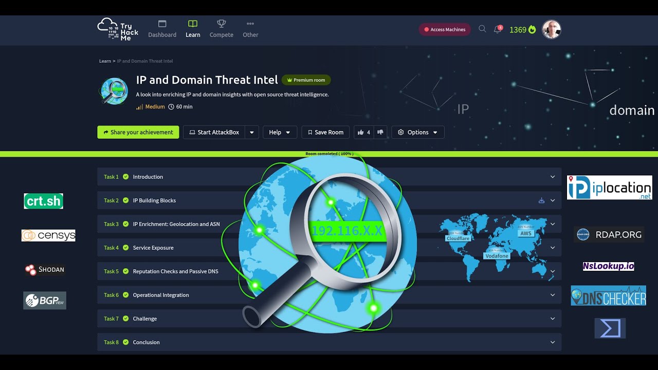 TryHackMe IP and Domain Threat Intel Full Walkthrough 2025