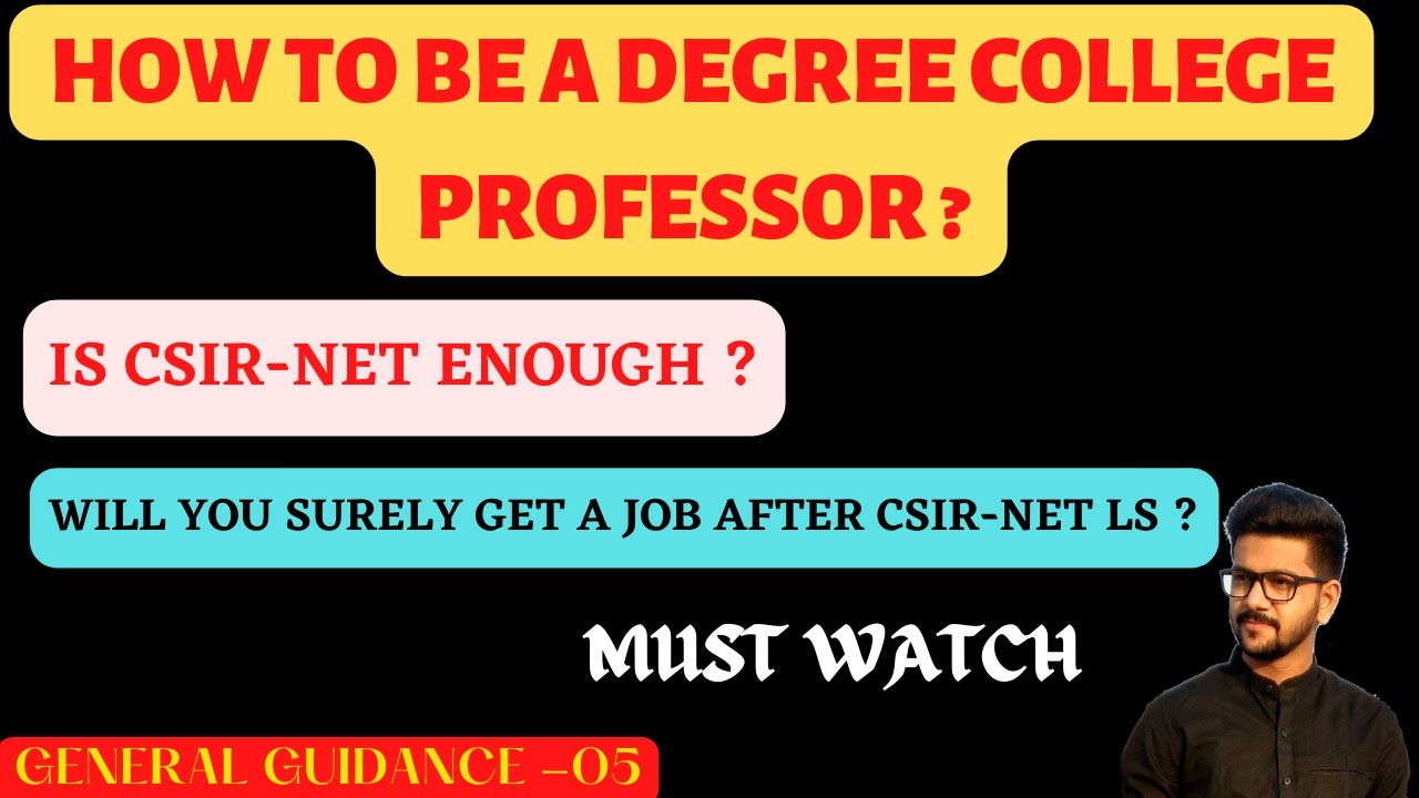 How to be a Professor in Degree College || CSIR-NET || MHT-SET || College Professor || Professor ||