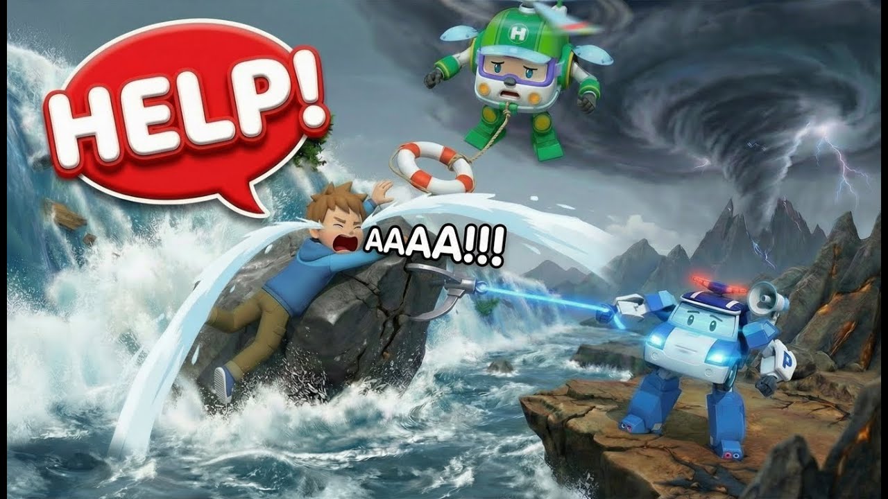 Mountain Flash Flood Rescue! 🌊 Robocar Poli & Super Rescue Vehicles | Safety Lessons for Kids