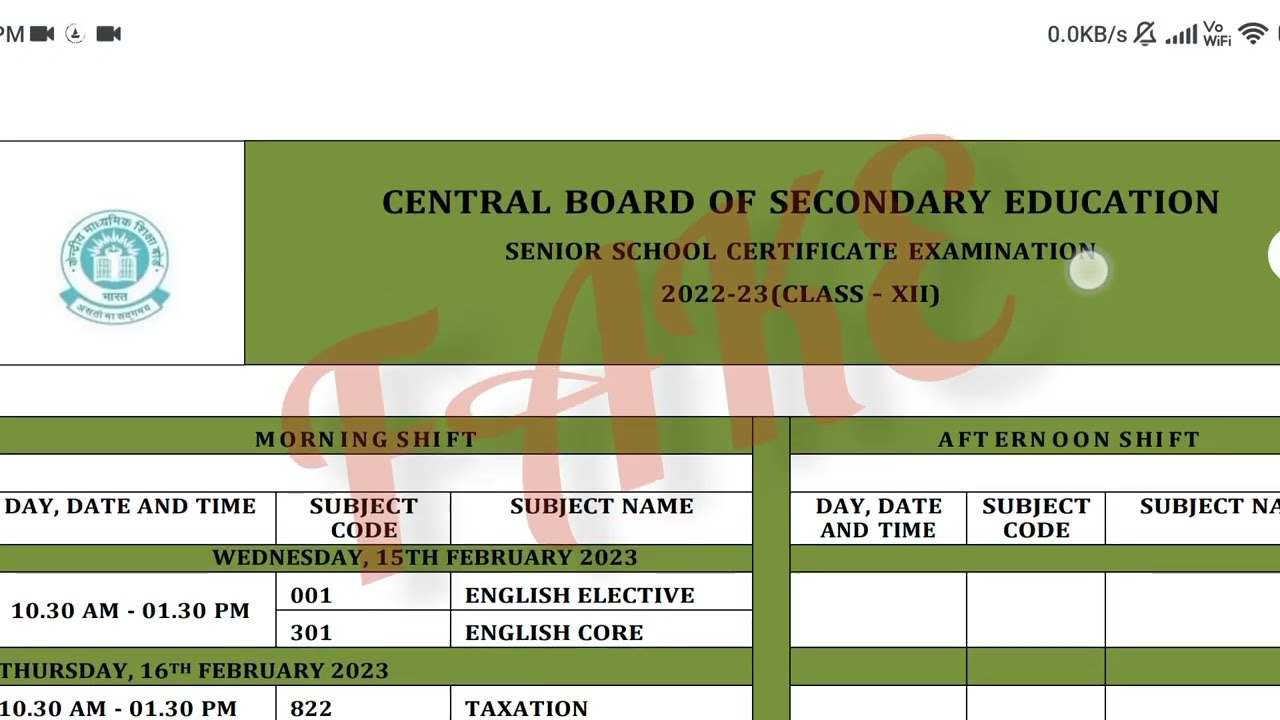 CBSE Date Sheet 2023 | Released or Fake ?
