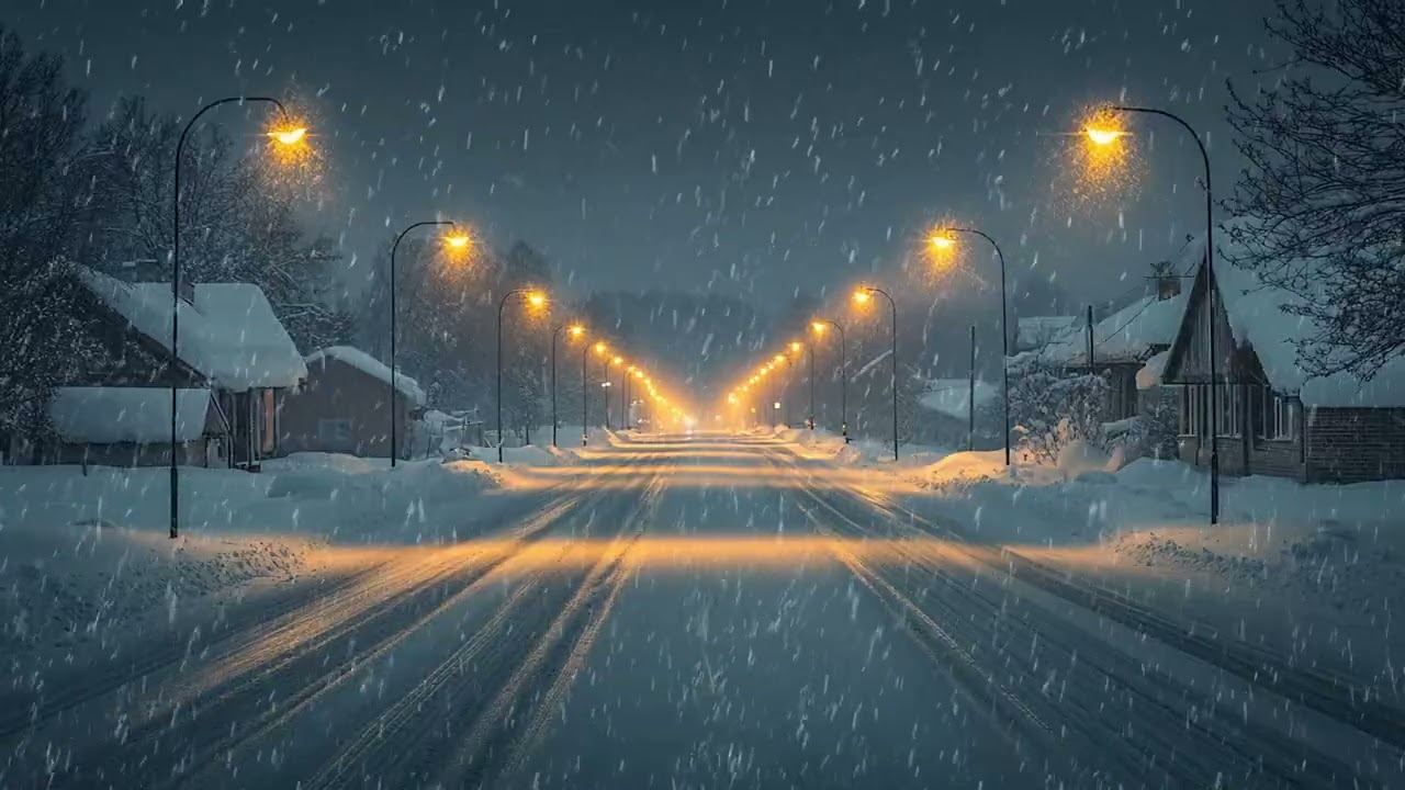 Peaceful Snow Scene to Release Stress and Feel Safe in Winter Silence