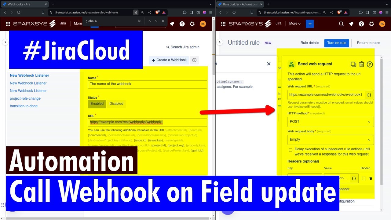 Jira Cloud Automation - Call Webhook on Field update