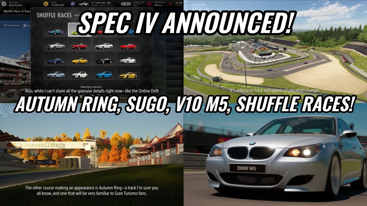 Анонсировано огромное обновление Spec IV для GT7! Двойной апдейт добавит Autumn Ring, Sugo, 12 ма...