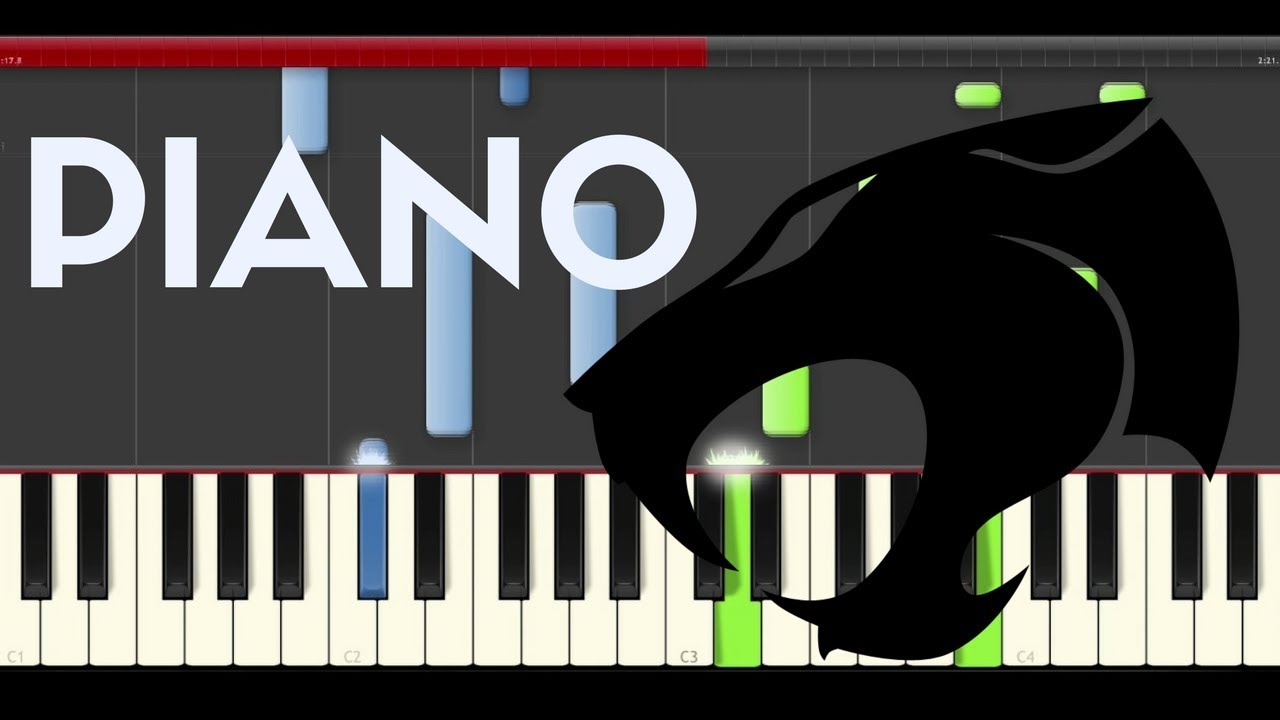Thundercats Theme Piano Midi tutorial Sheet app Cover Karaoke