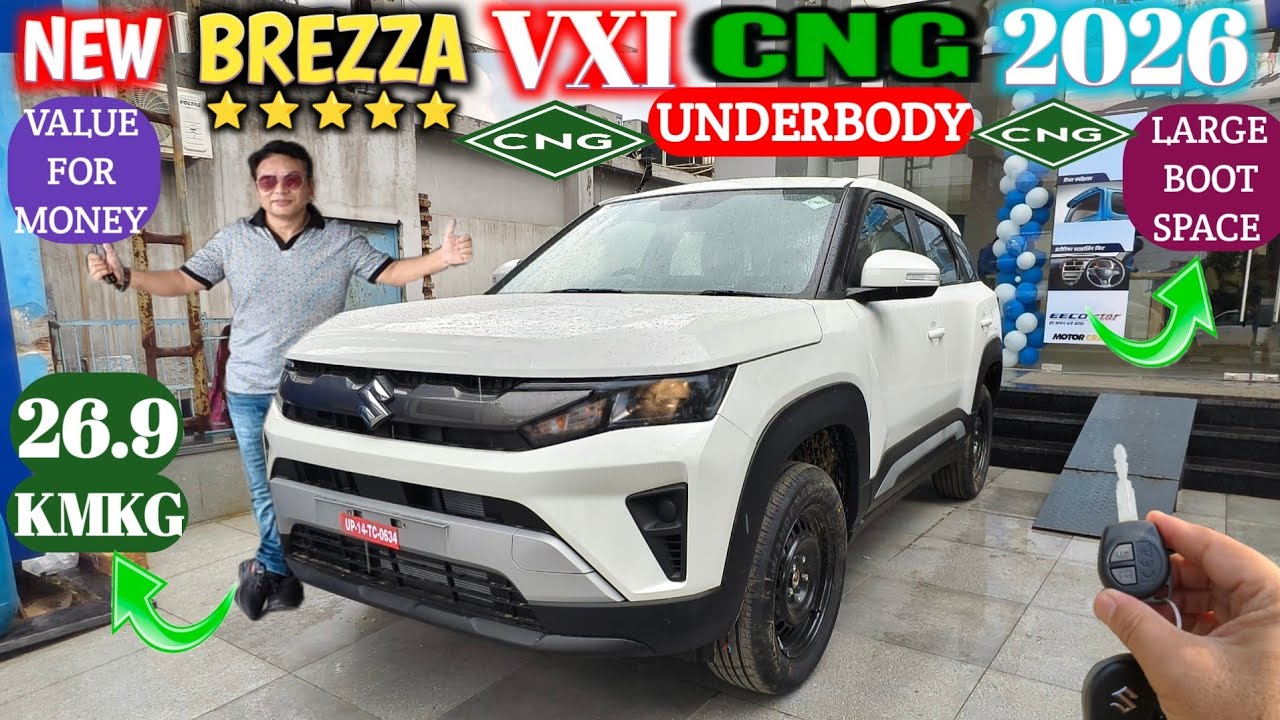 NEW BREZZA VXI CNG (UNDERBODY) REVIEW✅ NEW BREZZA VXI CNG 2026 MODEL REVIEW✅ BREZZA @NarrusAutovlogs