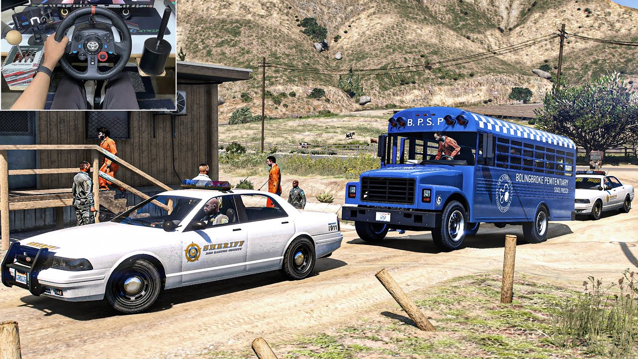 PRISONER LABOR TRANSFER in GTA V 🚓 | Fields Work Shift!